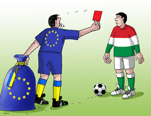 Cartoon: madeured24 (medium) by Lubomir Kotrha tagged hungary,viktor,orban,eu,aid,to,ukraine,problems,hungary,viktor,orban,eu,aid,to,ukraine,problems