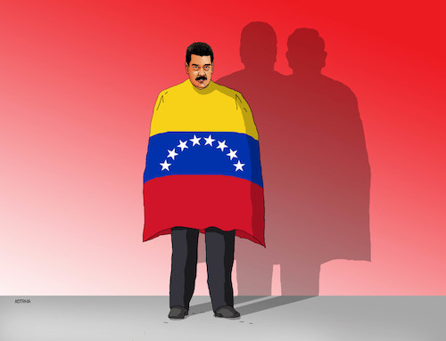 Cartoon: maduroduo (medium) by Lubomir Kotrha tagged venezuela,maduro,duo,presidents