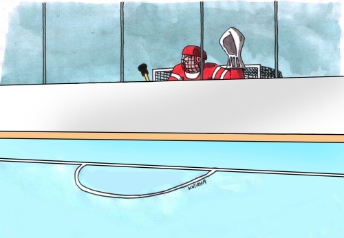 Cartoon: mantinel (medium) by Lubomir Kotrha tagged ice,hockey