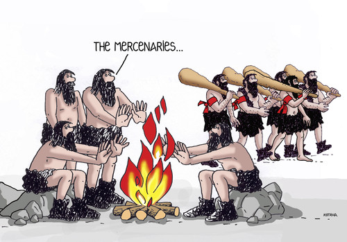 Cartoon: mercenaries (medium) by Lubomir Kotrha tagged war,world,putin,ukraine,obama,nato,eu