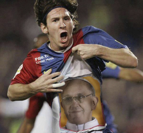 Cartoon: messi (medium) by Lubomir Kotrha tagged new,pope,neue,papst