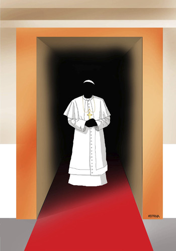 Cartoon: newpope2013 (medium) by Lubomir Kotrha tagged pope,papst