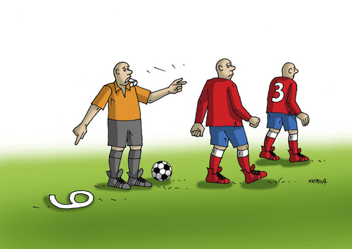 Cartoon: number (medium) by Lubomir Kotrha tagged football,fussball,soccer,world,championships,goal