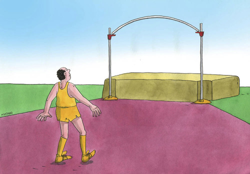 Cartoon: ohyb (medium) by Lubomir Kotrha tagged sport,atletic