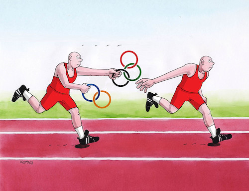 Cartoon: olymptokyo21 (medium) by Lubomir Kotrha tagged olympic,games,tokyo,olympic,games,tokyo