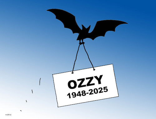 Cartoon: osbourne2 (medium) by Lubomir Kotrha tagged ozzy,osbourne,ozzy,osbourne
