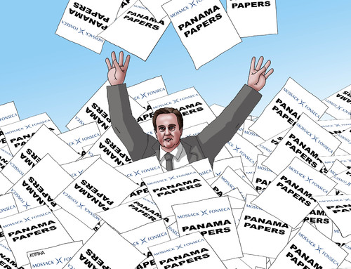 Cartoon: panacameron (medium) by Lubomir Kotrha tagged david,cameron,panama,papers,mossack,fonseca