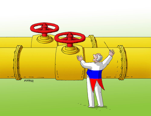 Cartoon: plyndiri (medium) by Lubomir Kotrha tagged gas,nord,stream,putin,trump,russia,usa,germany,sanctions