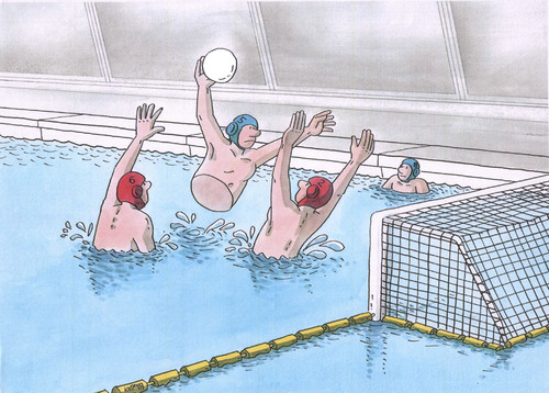 Cartoon: polo (medium) by Lubomir Kotrha tagged polo,polo,wasserball,wassersport