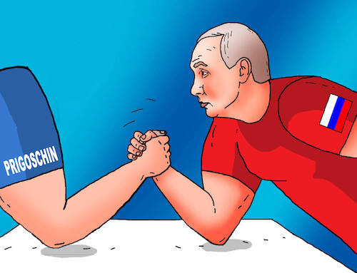 Cartoon: putinprig (medium) by Lubomir Kotrha tagged putin,prigozhin,russia,wagner,rebellion,putin,prigozhin,russia,wagner,rebellion