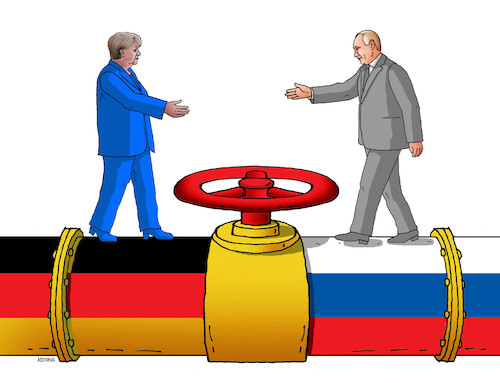 Cartoon: putmerplyn21 (medium) by Lubomir Kotrha tagged merkel,putin,germany,russia,merkel,putin,germany,russia