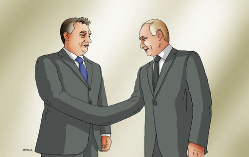 Cartoon: putorba (medium) by Lubomir Kotrha tagged putin,orban,hungary,russia,europe,world