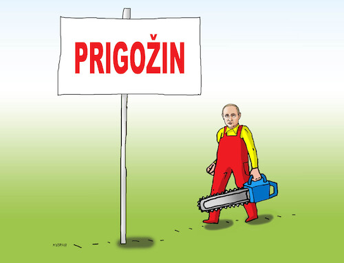 Cartoon: putpil23 (medium) by Lubomir Kotrha tagged putin,prigozhin,russia,wagner,rebellion,putin,prigozhin,russia,wagner,rebellion