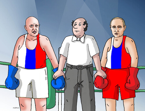 Cartoon: putpribox (medium) by Lubomir Kotrha tagged putin,prigozhin,russia,wagner,rebellion,putin,prigozhin,russia,wagner,rebellion