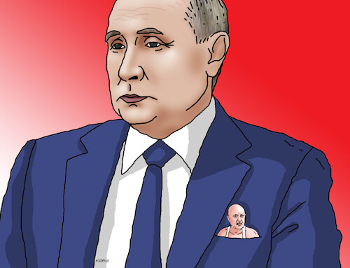 Cartoon: putsako (medium) by Lubomir Kotrha tagged putin,prigozhin,russia,wagner,rebellion,putin,prigozhin,russia,wagner,rebellion