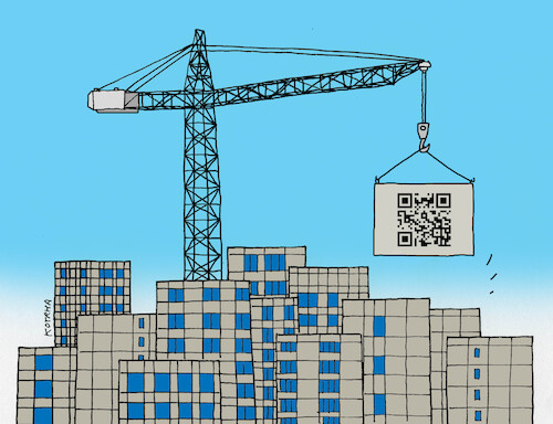 Cartoon: qrpanel (medium) by Lubomir Kotrha tagged qr,code,qr,code