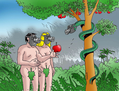 Cartoon: rajsmog (medium) by Lubomir Kotrha tagged earth,climate,changes,warming,melting,glaciers