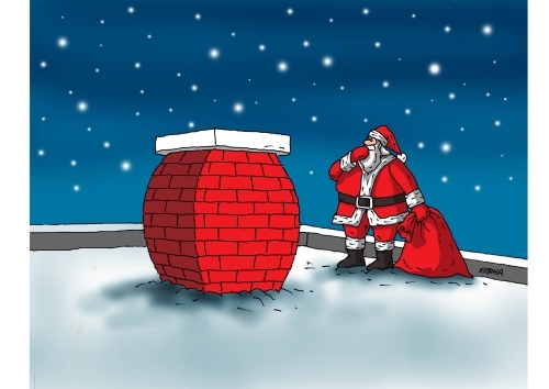 Cartoon: santakomin (medium) by Lubomir Kotrha tagged humor