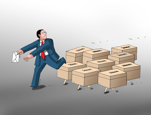 Cartoon: Slovakia-elections (medium) by Lubomir Kotrha tagged slovakia,presidential,election,slovakia,presidential,election