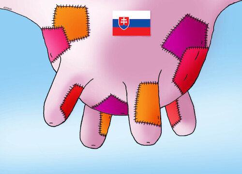 Cartoon: slovzaplat (medium) by Lubomir Kotrha tagged slovakia,economy,inflation,slovakia,economy,inflation