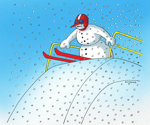 Cartoon: snehoskan2014 (medium) by Lubomir Kotrha tagged winter,olympic,games,2022,china,winter,olympic,games,2022,china