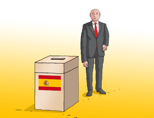Cartoon: spainlavic (medium) by Lubomir Kotrha tagged spain,elections,spain,elections