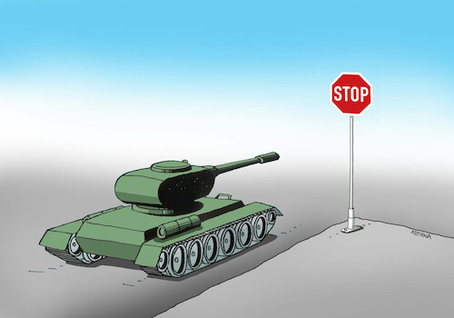 Cartoon: stoptank (medium) by Lubomir Kotrha tagged war,sanctions,russia,ukraine,world,war,sanctions,russia,ukraine,world