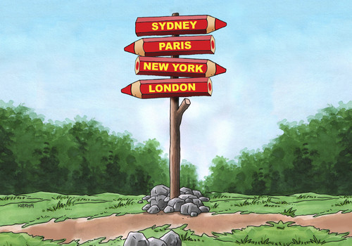 Cartoon: sydney (medium) by Lubomir Kotrha tagged charlie,hebdo,paris,protest,terrorism