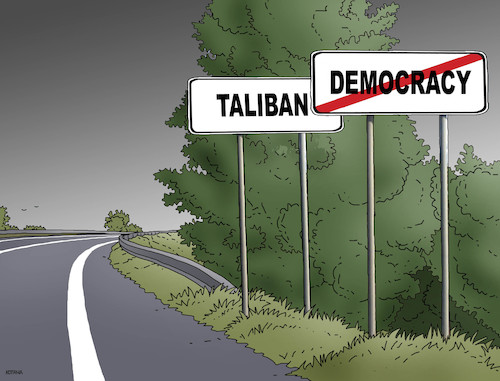 Cartoon: talidemo (medium) by Lubomir Kotrha tagged afganistan,taliban,usa,war,afganistan,taliban,usa,war