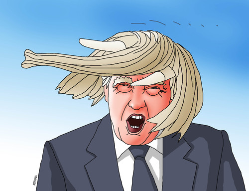 Cartoon: trumpelef (medium) by Lubomir Kotrha tagged donald,trump,usa,president,election,white,house