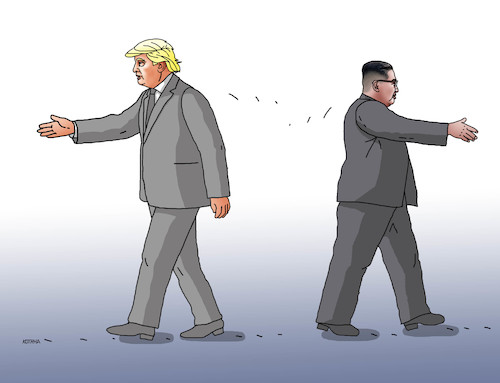 Cartoon: trumpkimiada (medium) by Lubomir Kotrha tagged trump,kim,nord,korea,usa,world