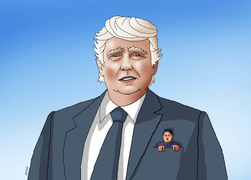 Cartoon: trumpkimko (medium) by Lubomir Kotrha tagged trum,kim