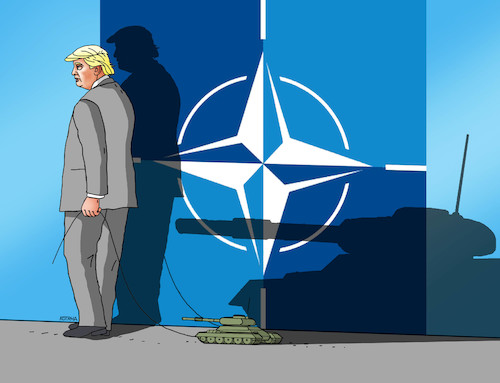 Cartoon: trumpnato (medium) by Lubomir Kotrha tagged donald,trump,usa,nato,europe,army