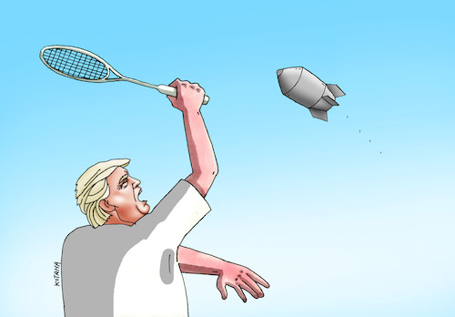 Cartoon: trumpraket (medium) by Lubomir Kotrha tagged assad,syria,war,trump,putin,usa,russia,world