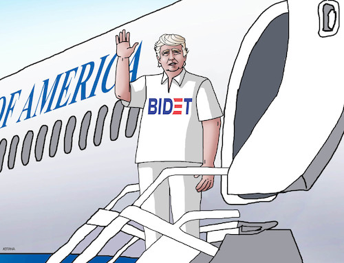 Cartoon: trumps (medium) by Lubomir Kotrha tagged usa,election,trump,biden,usa,election,trump,biden