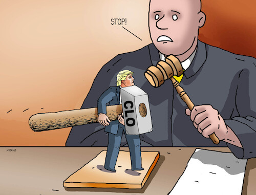 Cartoon: trumpstopclo (medium) by Lubomir Kotrha tagged trump,tariffs,taco,trump,tariffs,taco