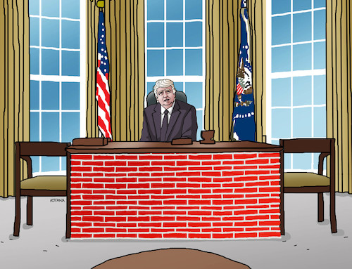 Cartoon: trumpwall19 (medium) by Lubomir Kotrha tagged donald,trump,usa,mexico,walls