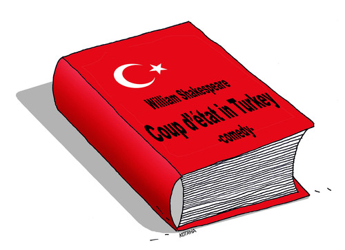 Cartoon: turcomedy (medium) by Lubomir Kotrha tagged turkey,erdogan,military,eu,army,coup