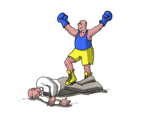 Cartoon: ukrboj (medium) by Lubomir Kotrha tagged ukraine,eu,box