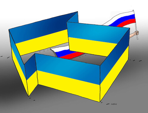 Cartoon: ukrus (medium) by Lubomir Kotrha tagged ukraine,usa,russia,germany,world,war,peace,ukraine,usa,russia,germany,world,war,peace