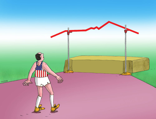 Cartoon: usaeko2 (medium) by Lubomir Kotrha tagged usa,dollar,recesion,crisis,economy