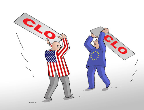 Cartoon: usaeu25 (medium) by Lubomir Kotrha tagged trump,tariffs,taco,trump,tariffs,taco