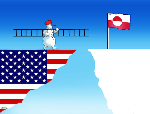 Cartoon: usagreen (medium) by Lubomir Kotrha tagged greenland,trump,usa,greenland,trump,usa
