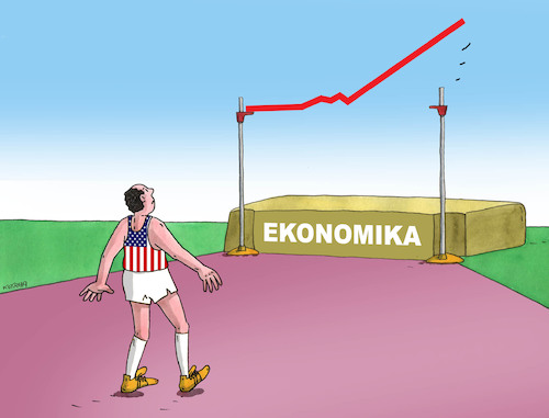 Cartoon: usekonom (medium) by Lubomir Kotrha tagged usa,dollar,the,american,economy,growth,world