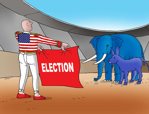 Cartoon: usvolby22en (medium) by Lubomir Kotrha tagged usa,wahlen,biden,trump,senators,guverners,usa,wahlen,biden,trump,senators,guverners