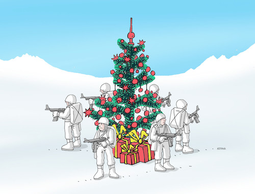 Cartoon: vianoce16 (medium) by Lubomir Kotrha tagged merry,christmas,terror,europe,world,germany,berlin