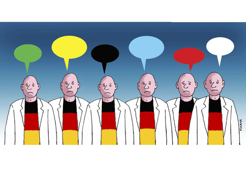 Cartoon: wahlen 08 (medium) by Lubomir Kotrha tagged deutschland,wahlen