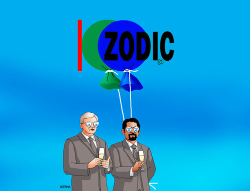 Cartoon: zodicbalon2 (medium) by Lubomir Kotrha tagged zodic,company,taiwan,burza,fraud
