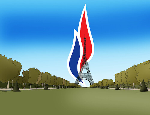 Cartoon: France elections 2024 (medium) by Lubomir Kotrha tagged france,elections,macron,le,pen,france,elections,macron,le,pen