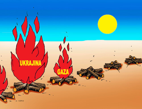 Cartoon: Gaza 7x (medium) by Lubomir Kotrha tagged war,gaza,israel,war,gaza,israel